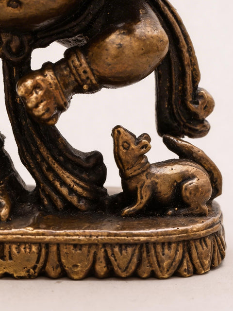 3" Small Side Face Dancing Ganesha | Copper Statue