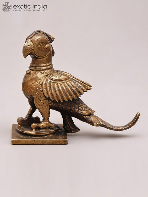 3" Small Parrot Figurine | Copper Statue | Table Decor