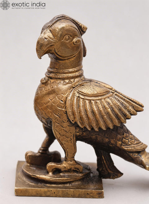 3" Small Parrot Figurine | Copper Statue | Table Decor