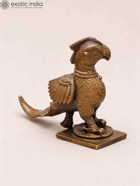 3" Small Parrot Figurine | Copper Statue | Table Decor