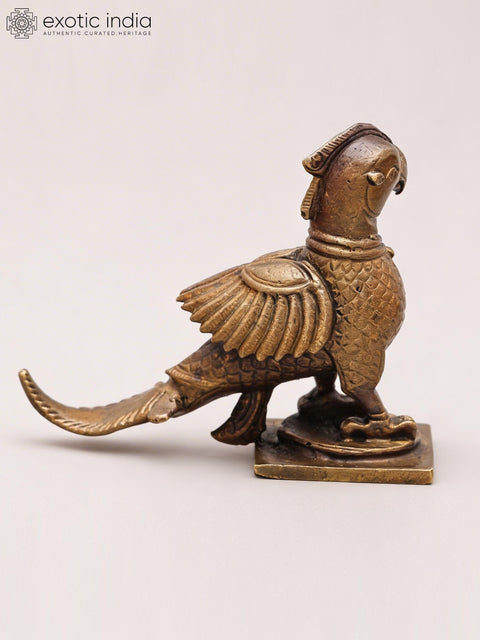 3" Small Parrot Figurine | Copper Statue | Table Decor