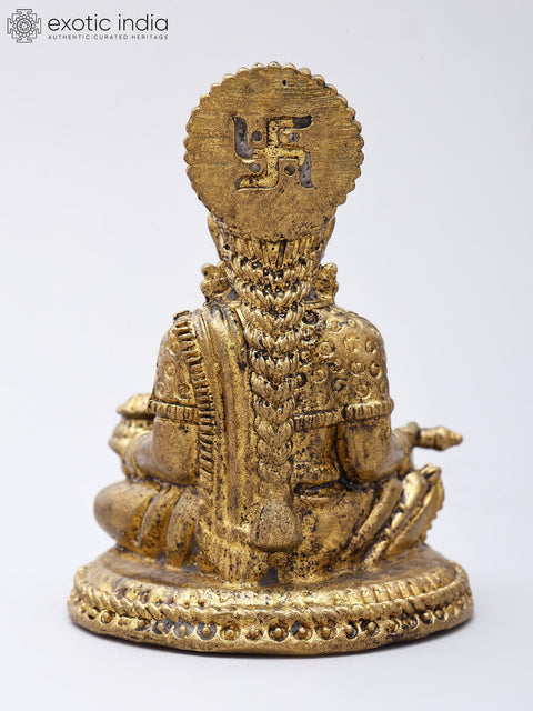 Small Sitting Goddess Annapurna | Copper Statue
