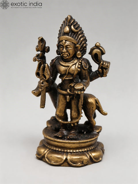 2" Small Lord Shiva as Bhairava | Copper Statue