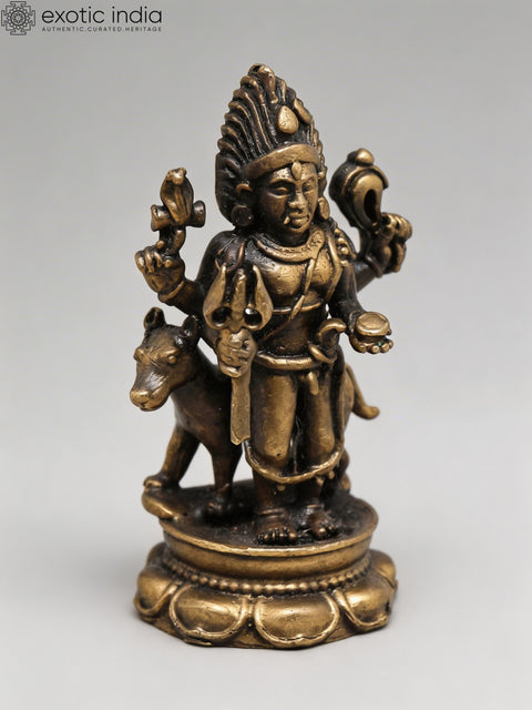 2" Small Lord Shiva as Bhairava | Copper Statue