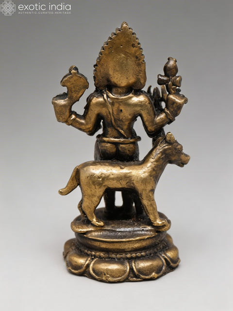 2" Small Lord Shiva as Bhairava | Copper Statue