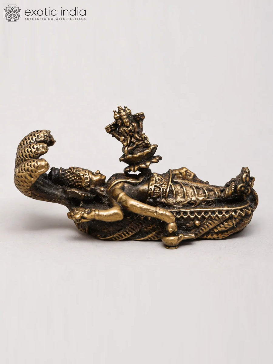 Small Ranganatha Swamy Copper Idol for Pooja