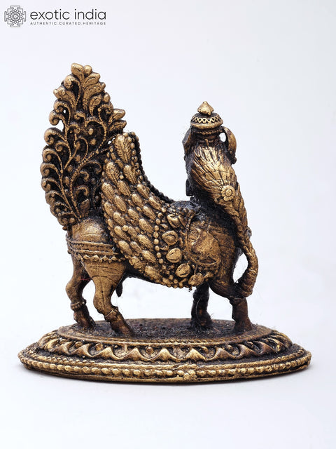Small Goddess Kamadhenu - Wish Fulfilling Cow | Copper Statue