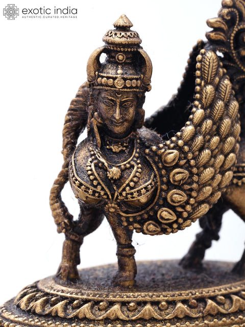 Small Goddess Kamadhenu - Wish Fulfilling Cow | Copper Statue