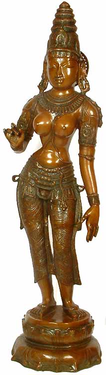 46" Large Devi Brass Sculpture for Home Pooja Decor