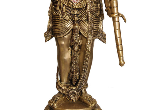 42" Large Size Lord Vishnu In Brass | Handmade | Made In India
