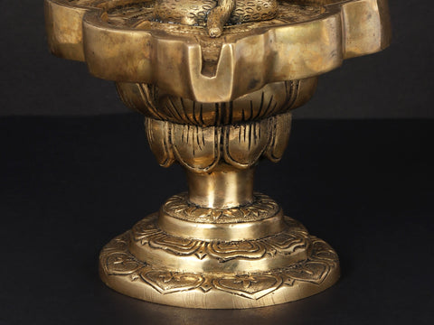 9" Shivalinga Idol on Lotus Pedestal in Brass | Handmade | Made in India