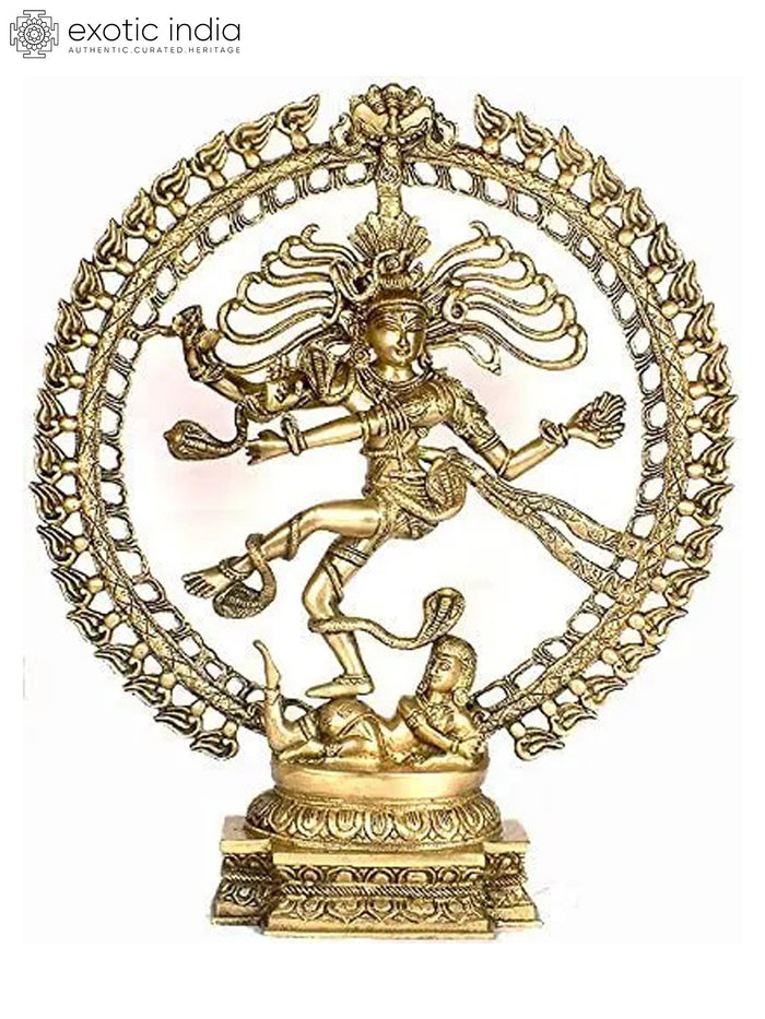 20" Nataraja Brass Statue - Handmade Cosmic Dancer Idol