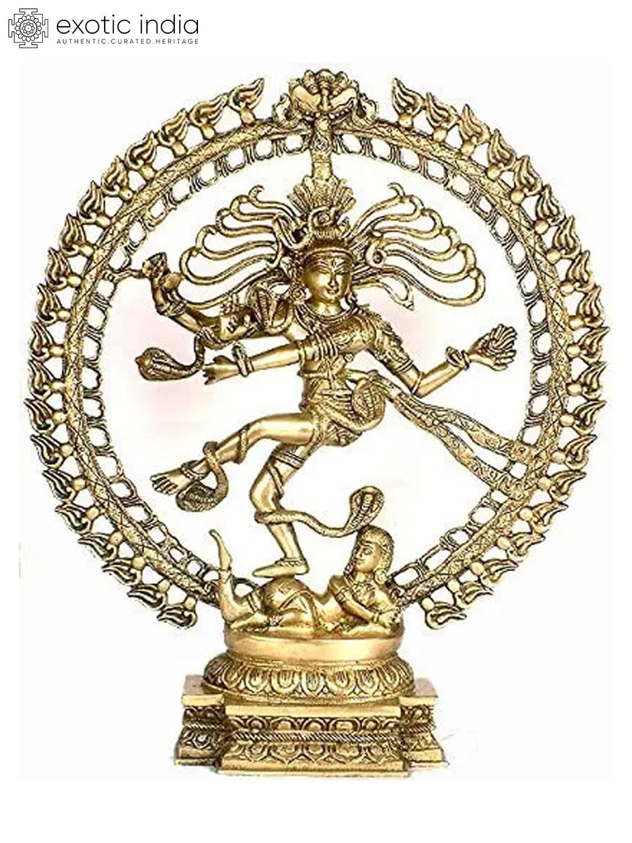 20" Nataraja Brass Statue - Handmade Cosmic Dancer Idol