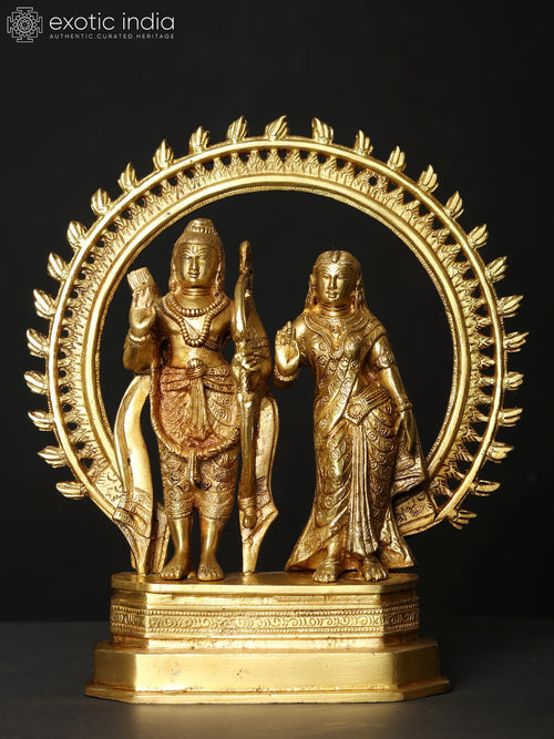 Siya-Rama Handmade Brass Statue Lord Ram and Goddess Sita Idol