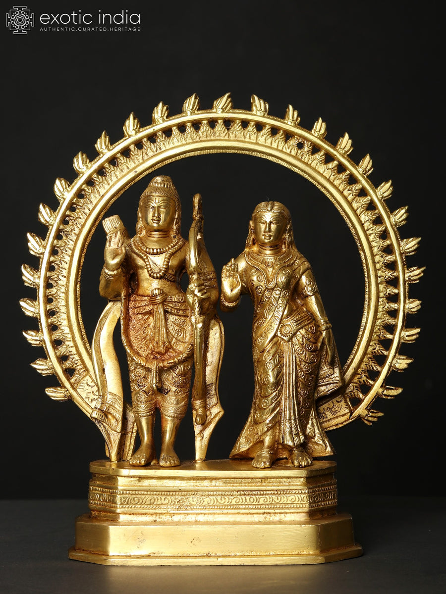 Siya-Rama Handmade Brass Statue Lord Ram and Goddess Sita Idol