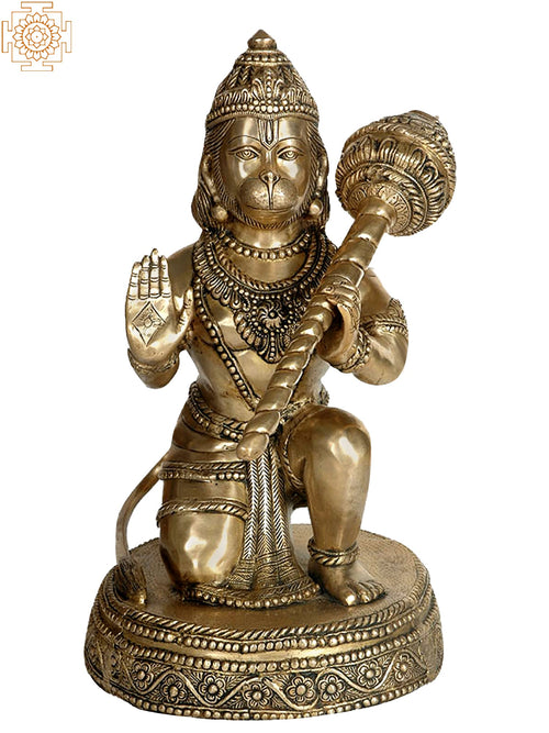 26" Lord Hanuman Handmade Brass Statue for Home Pooja