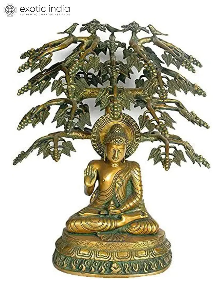 21" Large Handmade Buddha Brass Sculpture