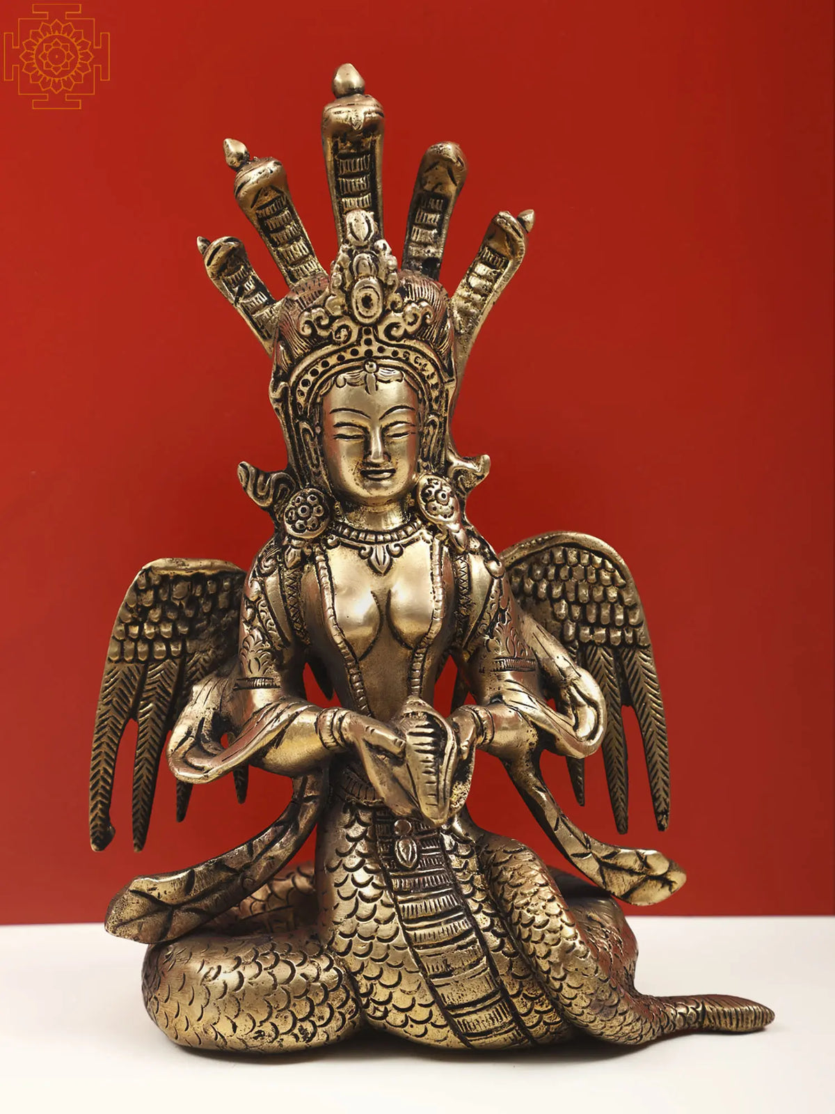 8" Naga Kanya In Brass