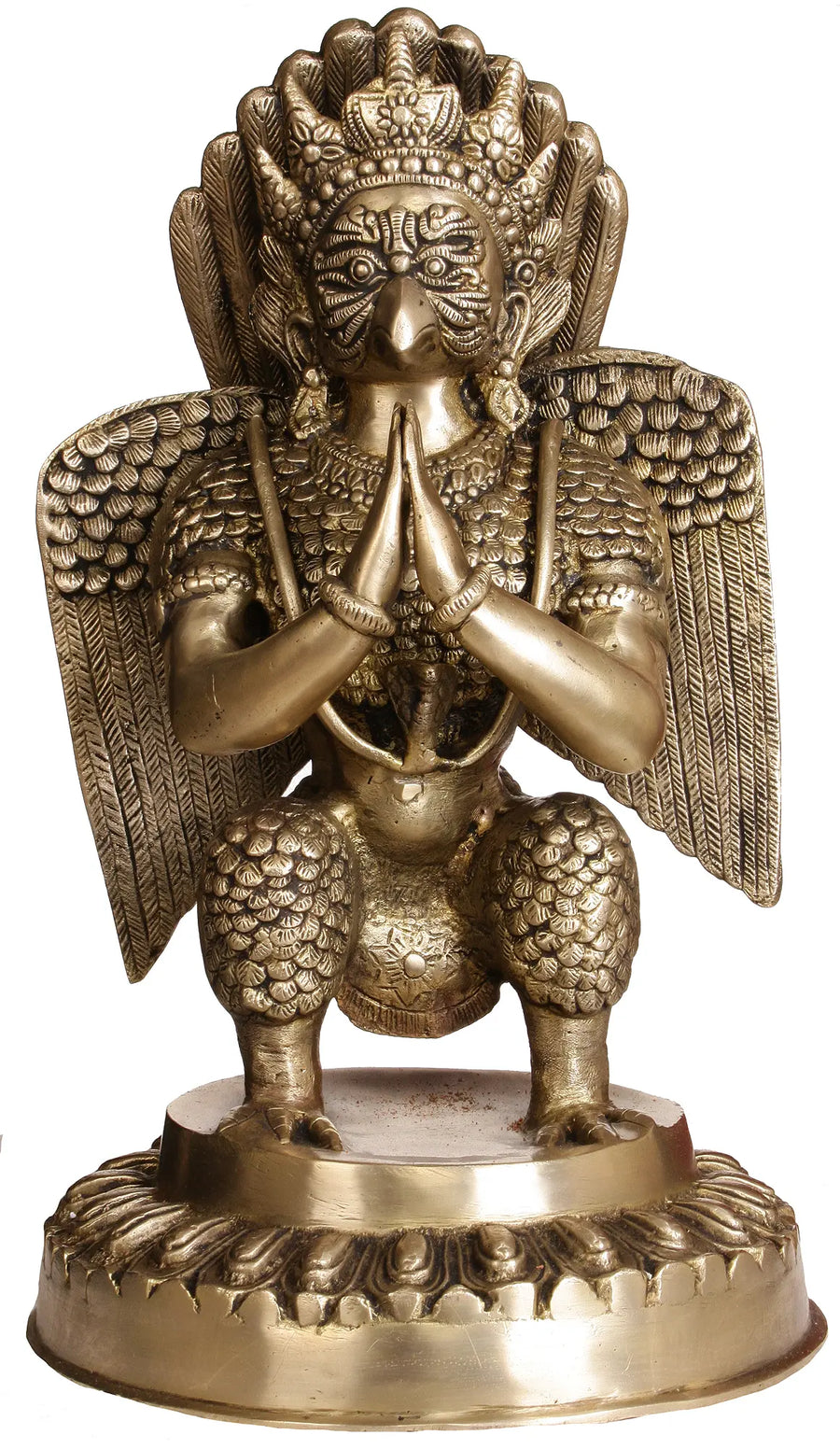 17" Garuda Handmade Brass Statue for Home Decor