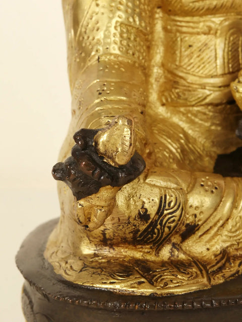 8" Tibetan Buddhist Deity Guru Padmasambhava In Brass | Handmade | Made In India