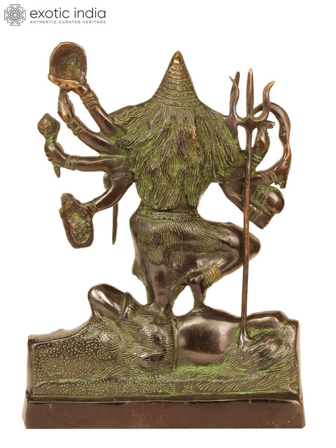 12" Goddess Kali Brass Sculpture | Handmade | Made in India