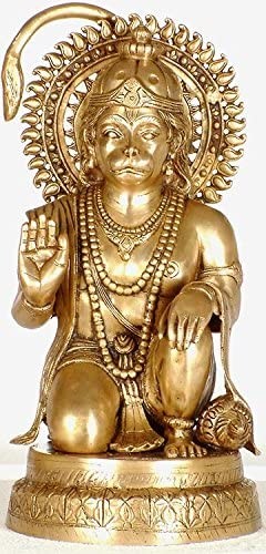 19" Lord Hanuman Brass Statue | Handmade Indian Art | Made in India
