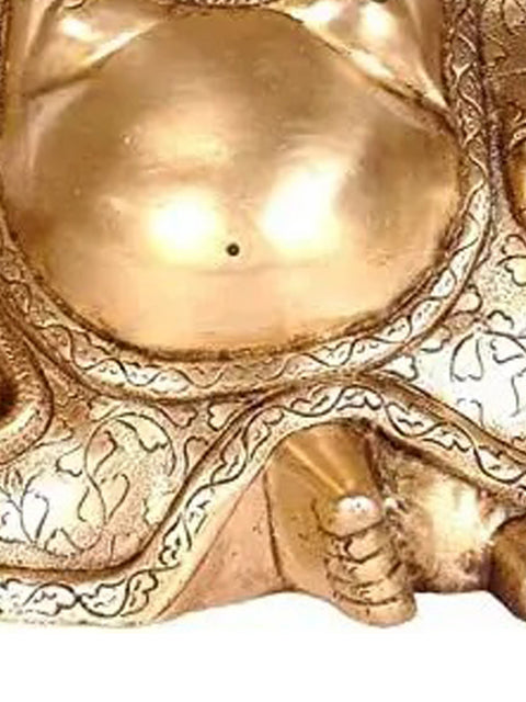 10" Laughing Buddha In Brass | Handmade | Made In India