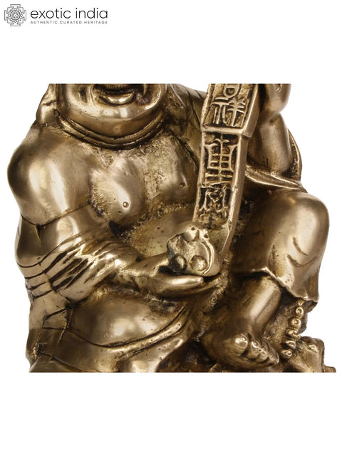 7" Laughing Buddha In Brass | Handmade | Made In India