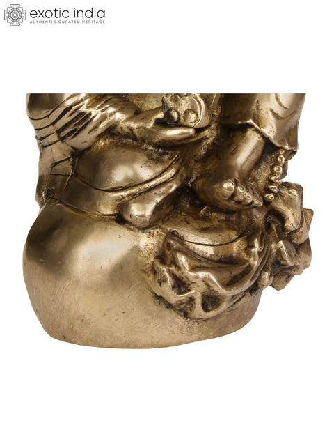 7" Laughing Buddha In Brass | Handmade | Made In India