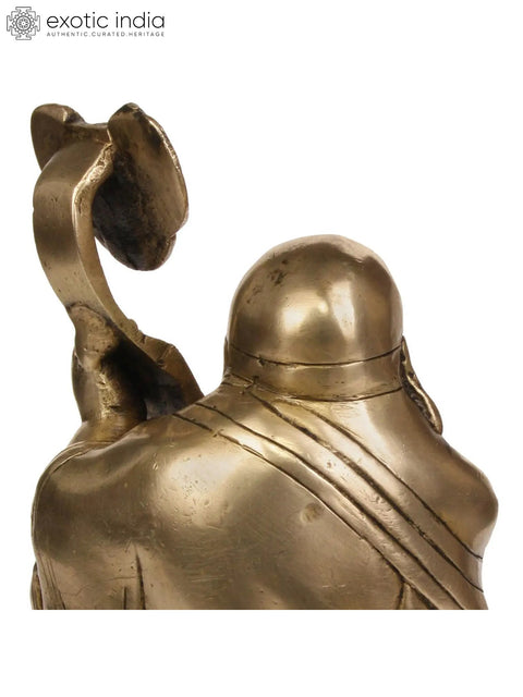 7" Laughing Buddha In Brass | Handmade | Made In India
