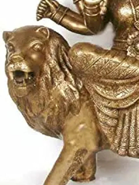 33" Large Mother Goddess Durga Idol in Brass | Handmade | Made in India