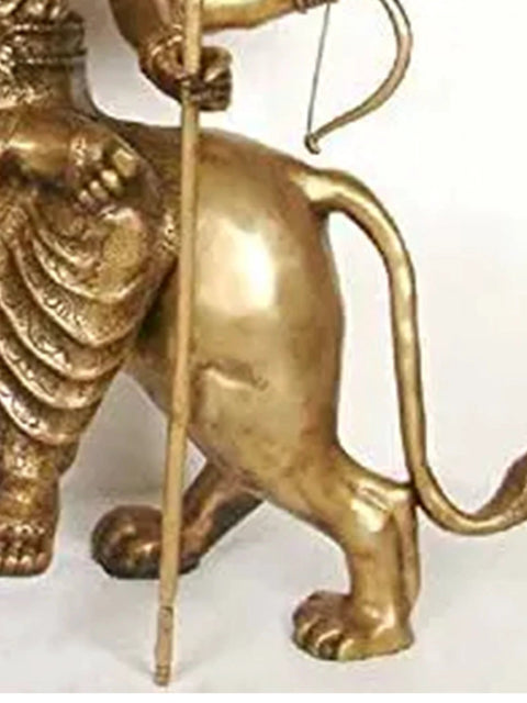 33" Large Mother Goddess Durga Idol in Brass | Handmade | Made in India