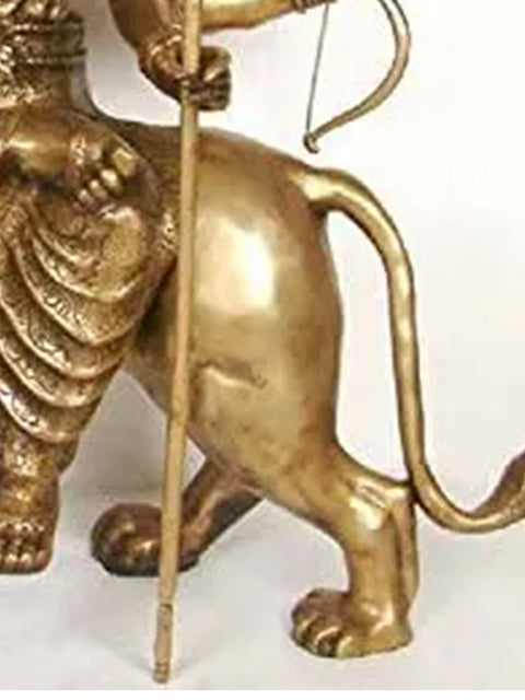 33" Large Mother Goddess Durga Idol in Brass | Handmade | Made in India