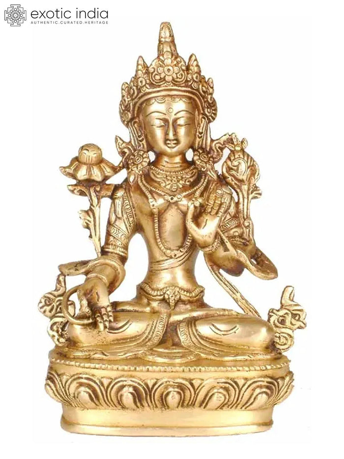 White Tara Brass Statue | Tibetan Buddhist Deity Handmade