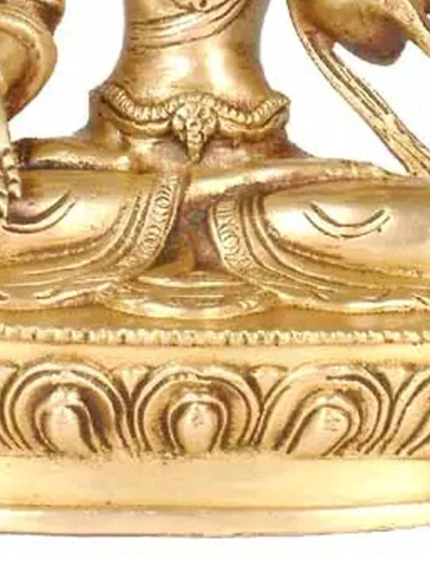White Tara Brass Statue Ð Tibetan Buddhist Deity of Compassion & Longevity | Handmade in India