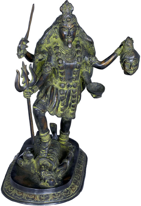 16" Mother Kali In Brass | Handmade | Made In India