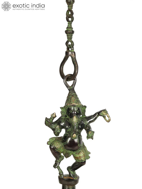 20" Large Size Auspicious Ganesha-Bell In Brass | Handmade | Made In India