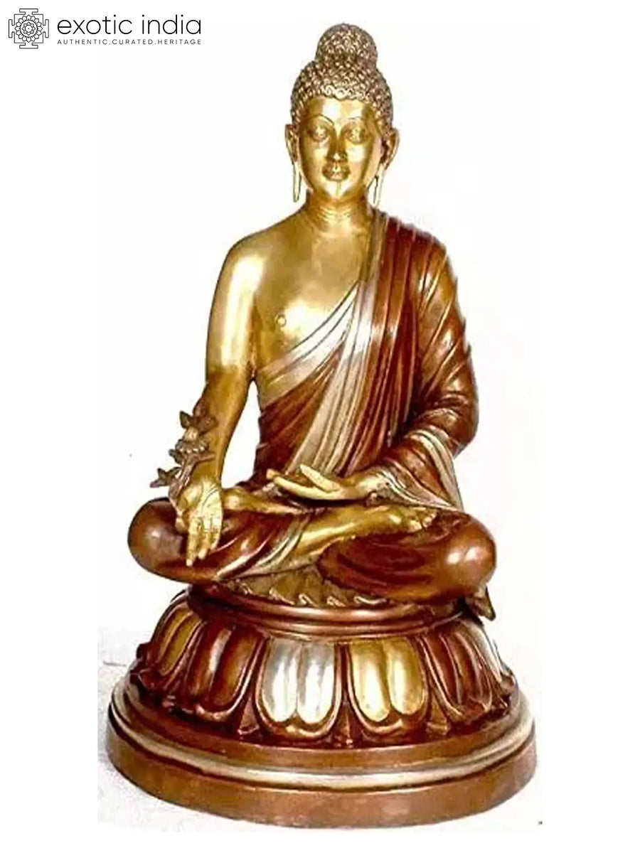 24" Medicine Buddha Tibetan Brass Statue Handmade