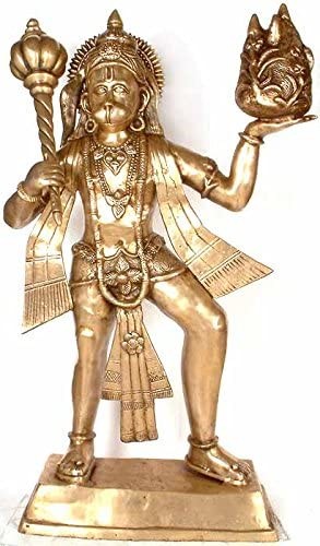 38" Large Size Lord Hanuman In Brass | Handmade | Made In India