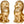Temple Lions Sculpture in Brass | Animal Figurines for Home Decor