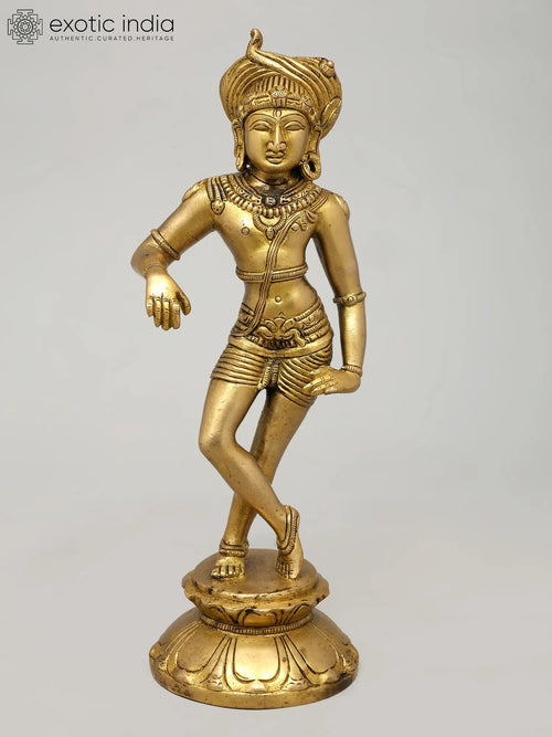 11" Katyavalambitamurti Shiva Brass Statue Handmade