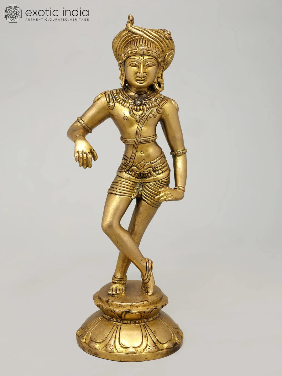 11" Katyavalambitamurti Shiva Brass Statue Handmade