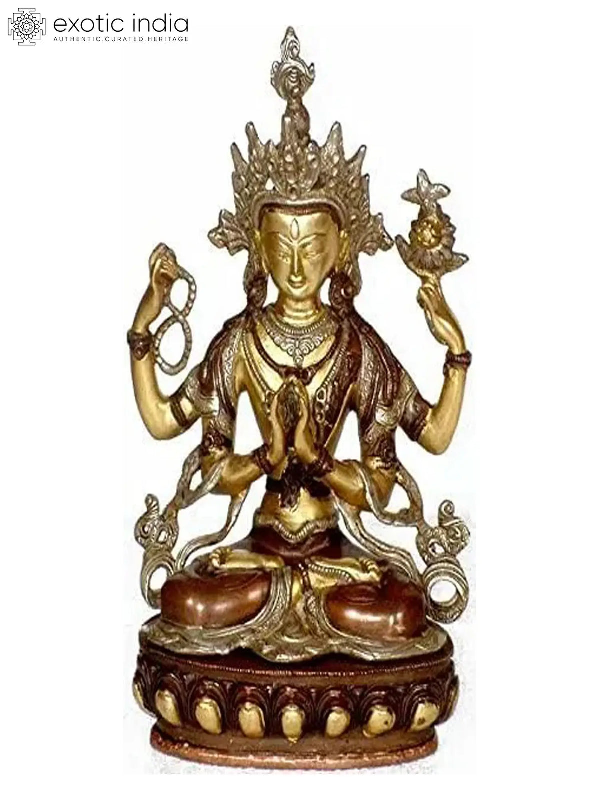 13" The Most Popular Deity of Tibet In Brass | Handmade | Made In India