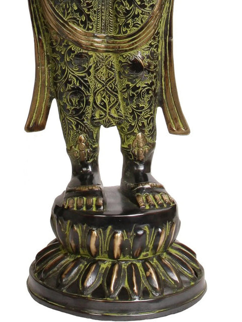 30" Large Namaste Tara Tibetan Buddhist Deity Brass Statue | Made in India