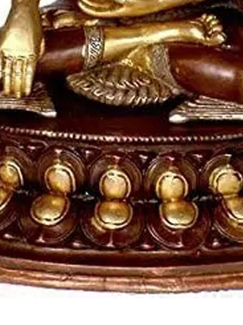 13" Buddha in Bhumisparsha Mudra In Brass | Handmade | Made In India