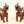 7" Brass Temple Lions (Pair)