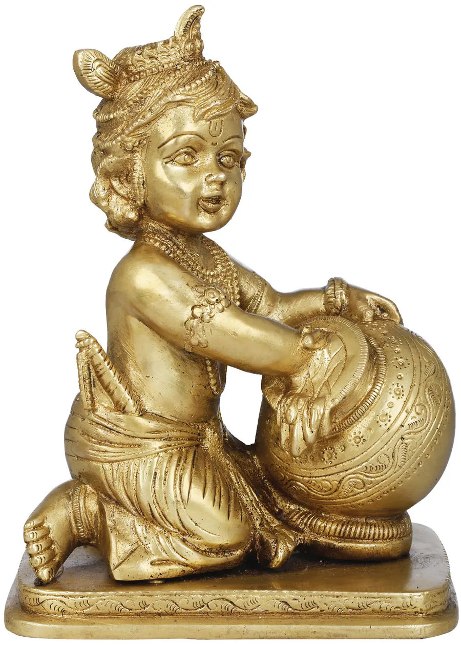 Bala Gopala Krishna Brass Idol - The Butter Thief