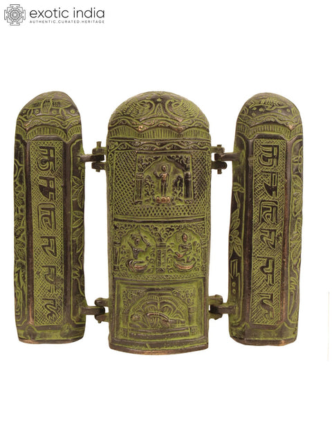 8" Compact Seated Buddha Precinct in Brass | Handmade | Made in India
