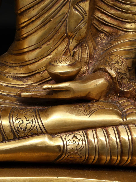 31" Large Size Nirvana Buddha Idol Under the Tree of Life | Handmade Buddhist Statue