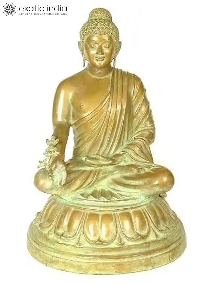 Tibetan Buddhist Medicine Buddha Handmade Brass Statue